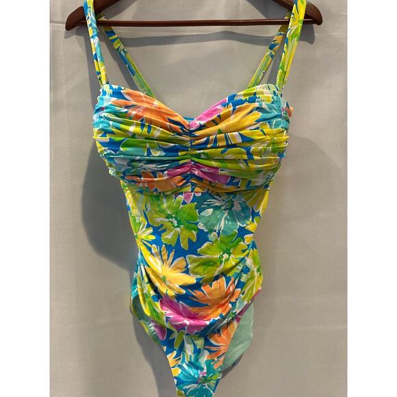 Blue Rod Beattie One piece multicolored swimsuit size 16W NWT - Picture 1 of 7